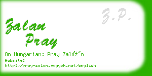 zalan pray business card